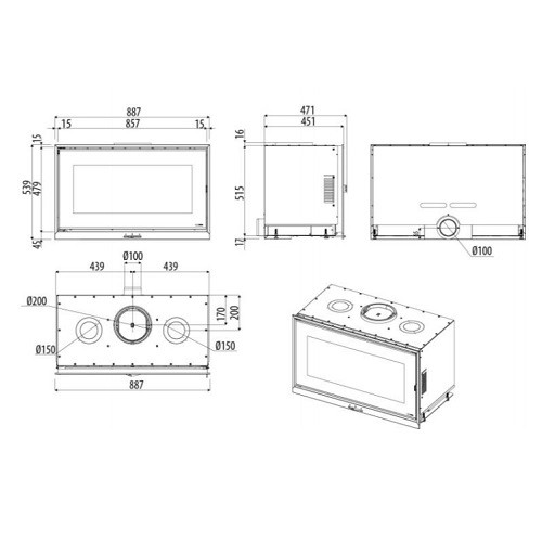Insert bois MCZ VIVO 90 Q Wood 11,6 kW