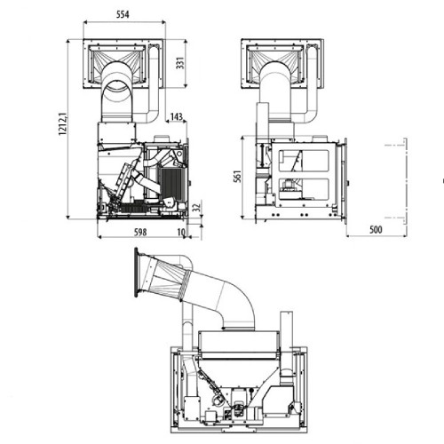 Insert cheminée à pellets MCZ VIVO 90 Comfort Air 9 M1 8,9 kW