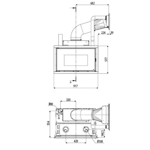 Insert cheminée à pellets MCZ VIVO 90 Comfort Air 9 M1 8,9 kW
