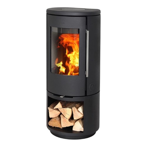 Poêle à bois Morsoe 7343 | 4,3 kW avec un compartiment pour ranger le bois