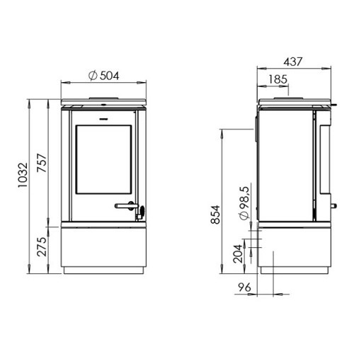 Poêle à bois Morsoe 7840 | 7,3 kW