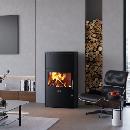 Poêle à bois JUSTUS AGERO W+ avec bloc accumulateur – 7 kW