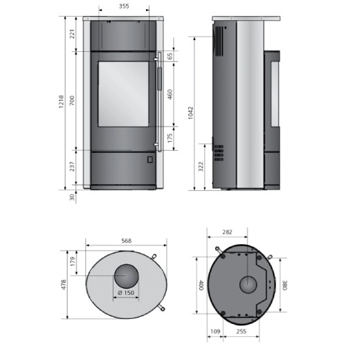 Poêle à bois Oranier Polar Neo 6 | 6,5 kW