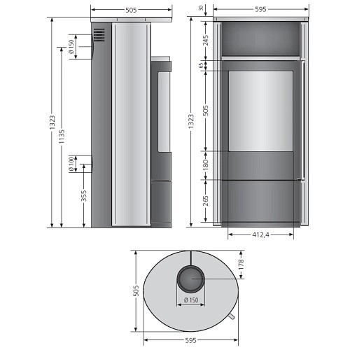 Poêle à bois Oranier Polar Neo 8 | 8 kW