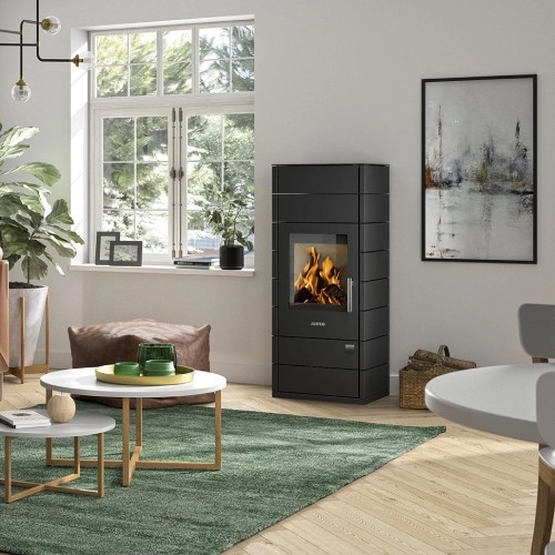 Poêle à bois Justus Tova W+ avec bloc accumulateur – 6 kW