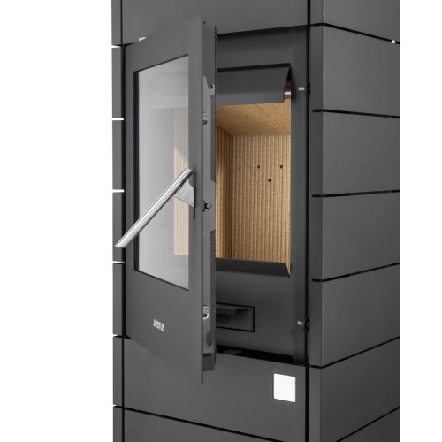 Poêle à bois Justus Tova W+ avec bloc accumulateur – 6 kW