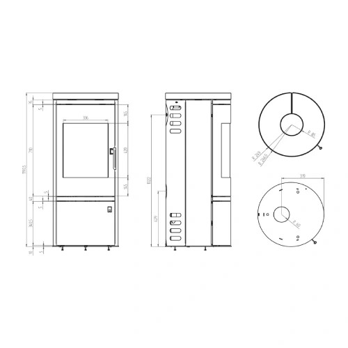 Poêle à bois Justus Faro C 6,0 kW