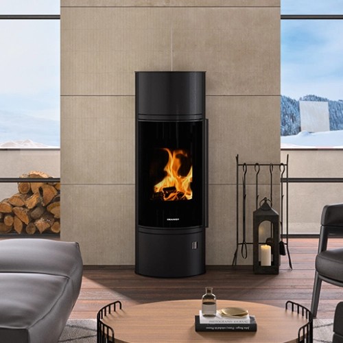 Poêle à bois Oranier Arena W+ 2.0 pureBLACK 7 kW