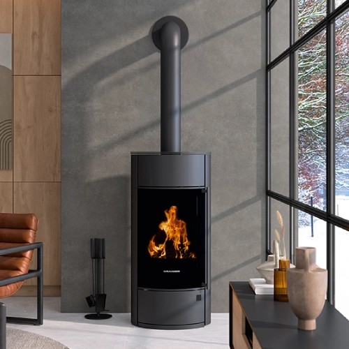 Poêle à bois Oranier Polar Neo W+ pureBLACK 6,5 kW