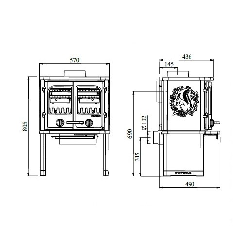 Poêle à bois Morsoe 2140 | 5,5 kW