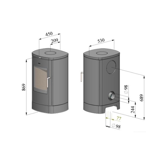 Poêle à bois Morsoe 8840 | 6,3 kW