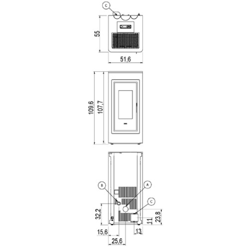 Poêle à granulés Cadel Kobe Plus 11 | 10,5 kW
