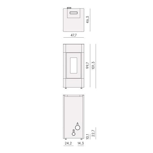 Poêle à granulés Cadel Cristal 9 | 8,5 kW