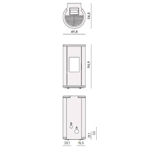 Poêle à granulés Cadel Sound 5 Ps 5,5 kW