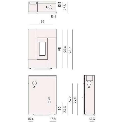 Poêle à granulés Cadel Grace 7 | 7 kW