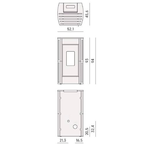 Poêle à granulés Cadel Perla 7 | 7 kW