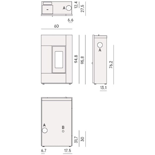 Poêle à granulés Cadel Spirit 5 | 5,2 kW