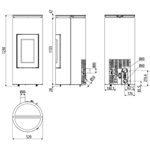 Poêle à granulés MCZ MOOD Comfort Air 8 M2 8,1 kW