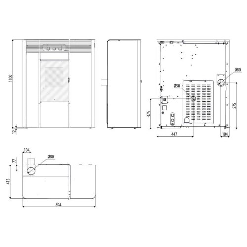 Poêle à granulés MCZ THEA Hydro 16 S2 16,1 kW