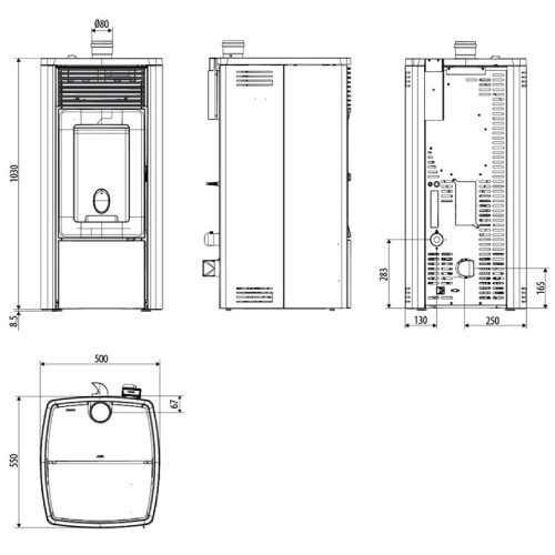 Poêle à granulés MCZ EGO Comfort Air 10 UP! M3 10 kW