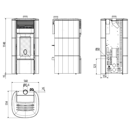 Poêle à granulés MCZ SUITE Air 10 UP! M3 10 kW