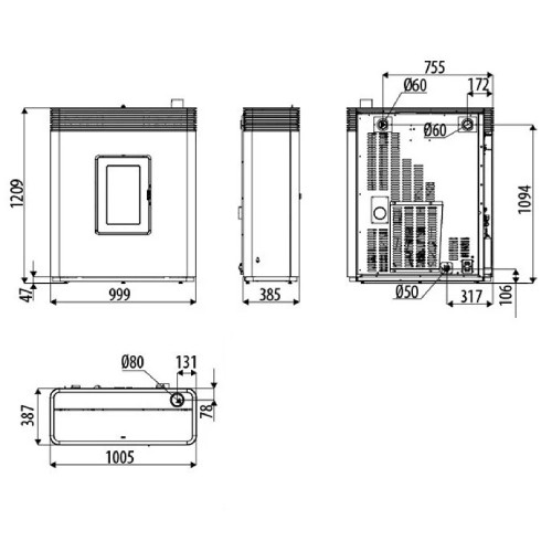 Poêle à granulés MCZ PHILO Comfort Air 14 UP! M2 13,8 kW