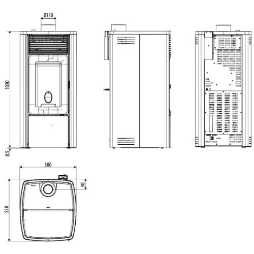 Poêle à granulés MCZ EGO Air 8 XUP! M3 8,1 kW