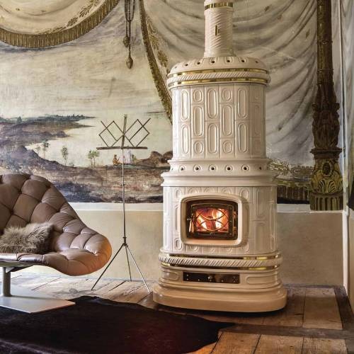 Poêle à bois Sergio Leoni Viennese L/A 14,6 kW accumulateur de chaleur