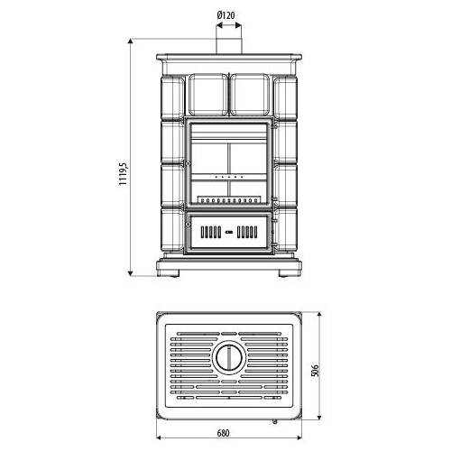 Poêle à bois Sergio Leoni Marlene Maxi E 9,6 kW