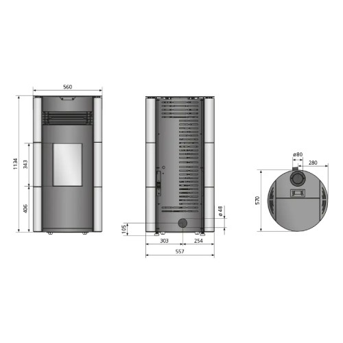 Poêle à granulés Oranier Santa 8 kW