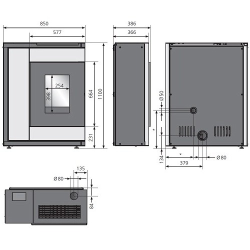 Poêle à granulés Oranier Boreas Aqua Next 9,5 kW Hydro