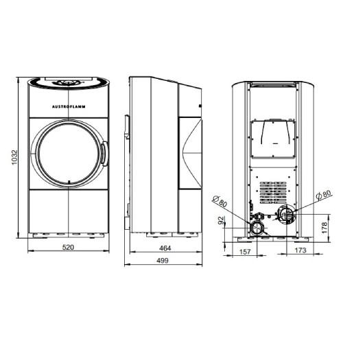 Poêle à granulés Austroflamm Clou Compact Pellet 6 kW