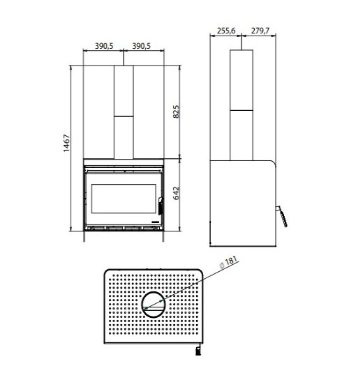 Poêle à bois Palazzetti Asia 80 | 12,4 kW
