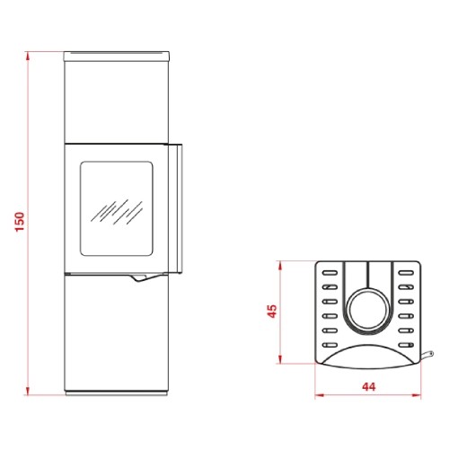 Poêle à bois PALAZZETTI Eva S 7 kW avec accumulation de chaleur