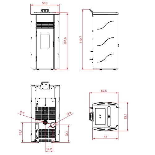 Poêle a granulés Palazzetti Ecofire Lia 6 kW