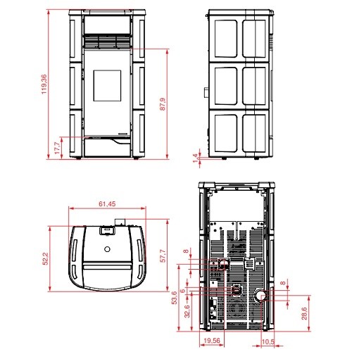 Poêle à granulés Palazzetti Ecofire Anna 12 kW