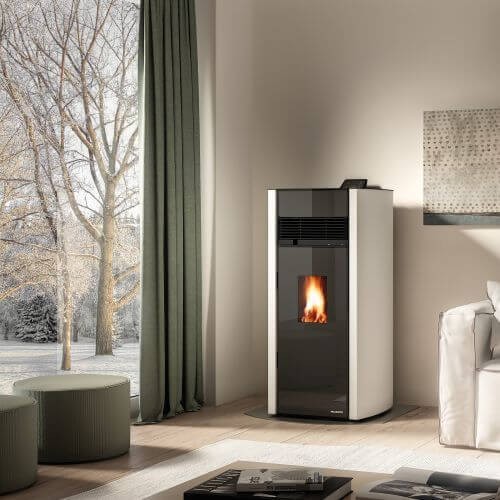 Poêle à granulés Palazzetti Ecofire Bianca Lux 12 kW