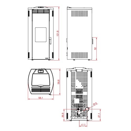 Poêle à granulés Palazzetti Ecofire Giorgia 9 kW
