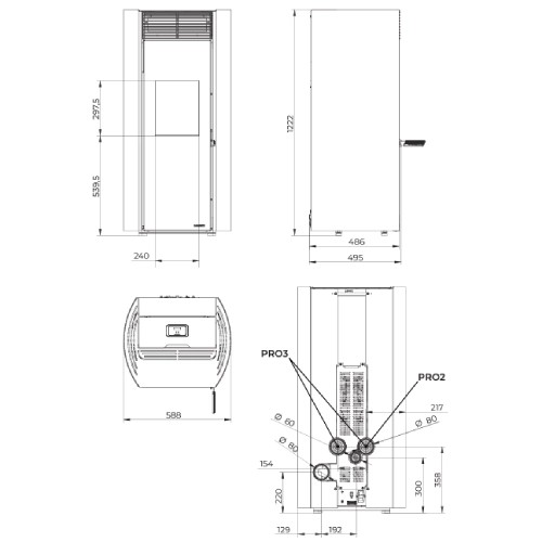 Poêle à granulés Palazzetti Ecofire Clelia Pro 3 | 13 kW