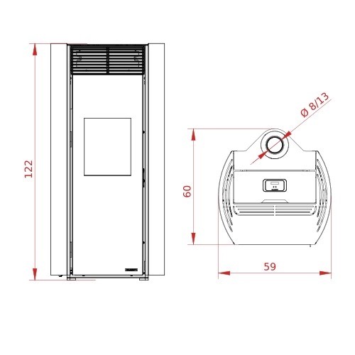 Poêle à granulés Palazzetti Ecofire Clelia TC US 12 kW