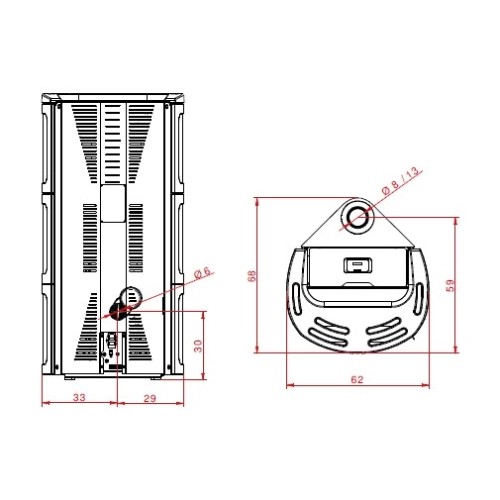 Poêle à granulés Palazzetti Ecofire Nadine US 9 kW