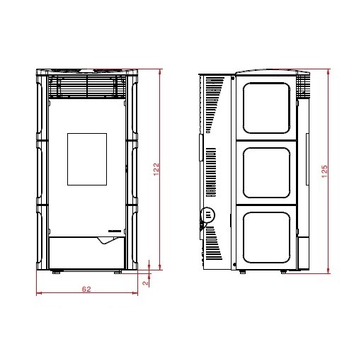 Poêle à granulés Palazzetti Ecofire Nadine US Pro 2 | 12 kW