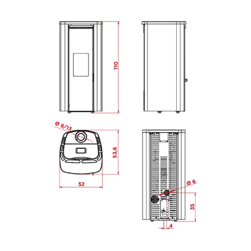 Poêle à granulés Palazzetti Ecofire Theo TC US 9 kW