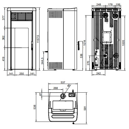 Poêle à granulés Royal Lea Air 120 US 12,3 kW