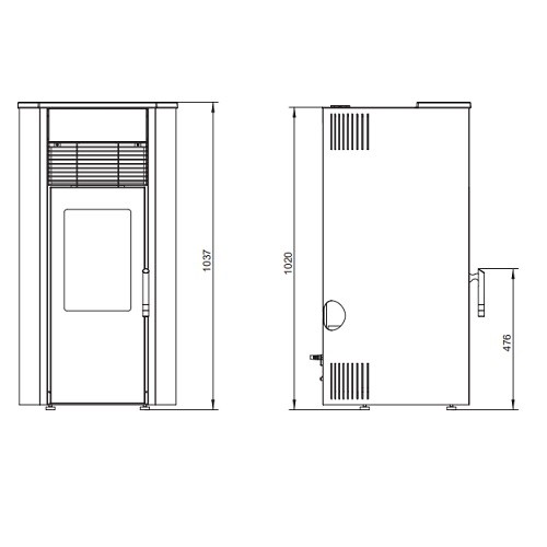 Poêle à granulés Royal Roberta Air 80 | 8 kW