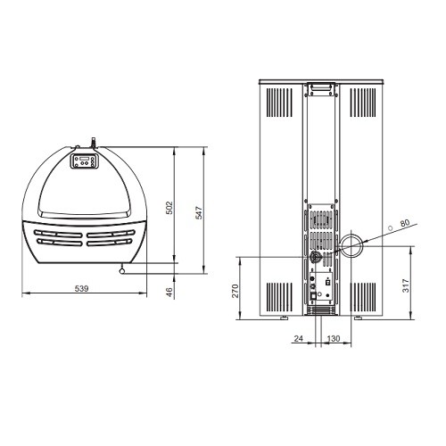Poêle à granulés Royal Roberta Air 80 | 8 kW