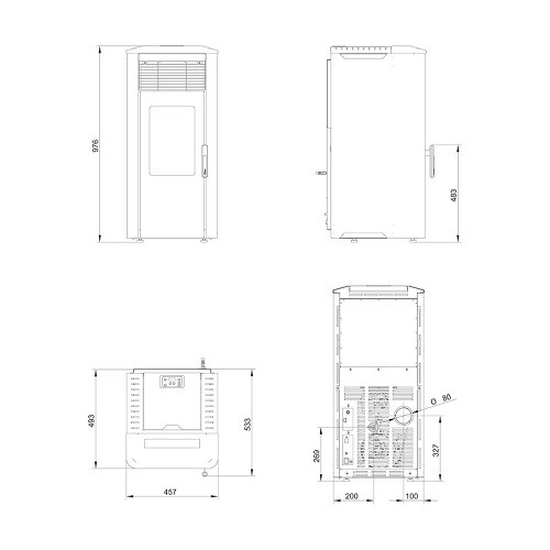 Poêle à granulés Royal Ilena Air 60 | 6 kW