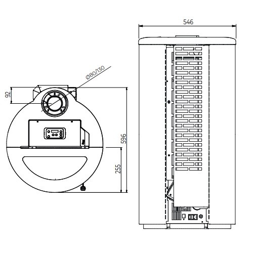 Poêle à granulés Royal Grazia E Air 80 US 8,2 kW