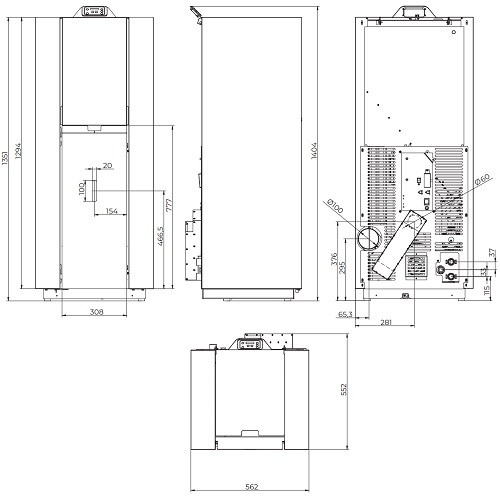 Poêle à granulés Royal Idro Wall 20 | 19,7 kW hydro