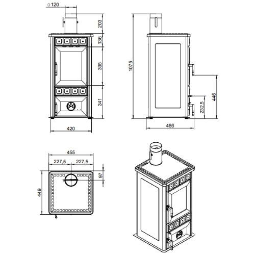 Poêle à bois Royal King S 6,7 kW
